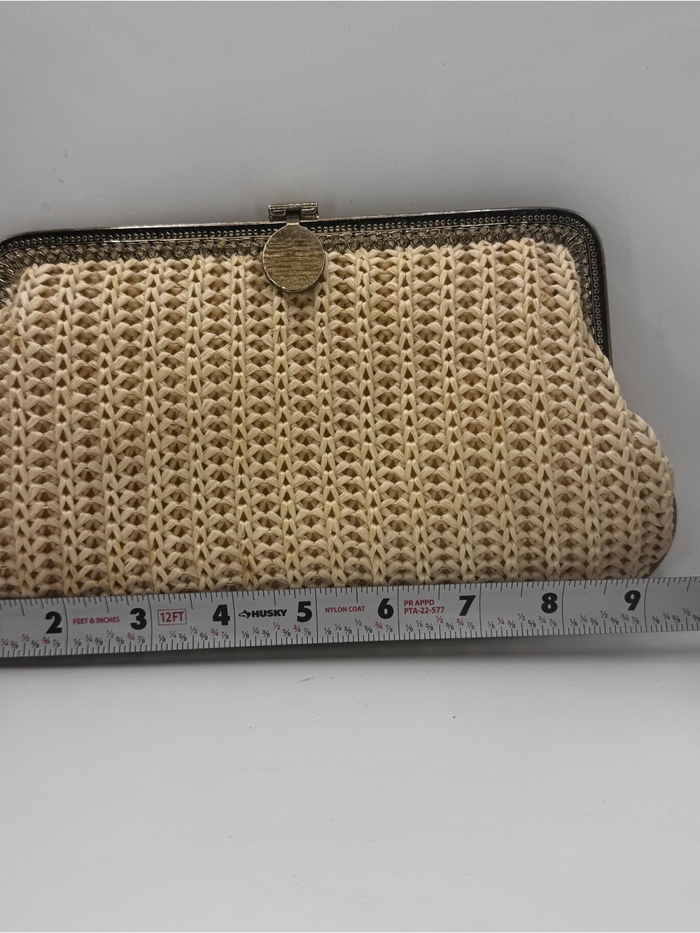 Woven Straw Clutch - Cream - Picture 8 of 8